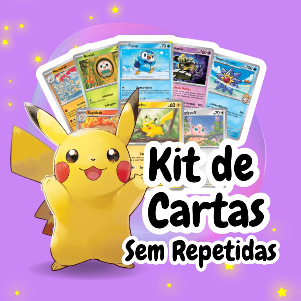 100 Cartas originais copag Pokémons, treinadores, itens e energia, Reverse Foil, Foil e muito mais