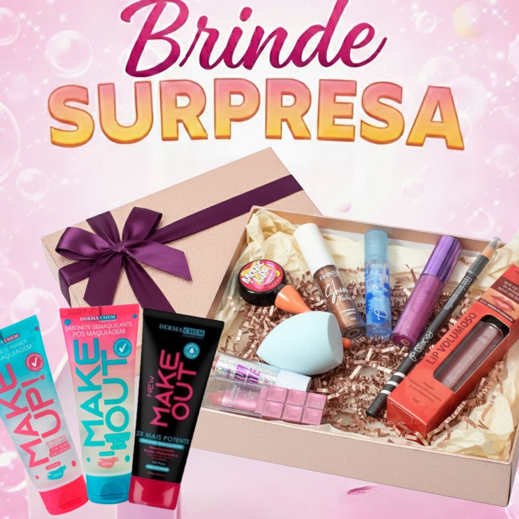 Surpresa, Lip Gloss Tint Esponjas e Lapis de Sobrancelha , Itens Sortidos