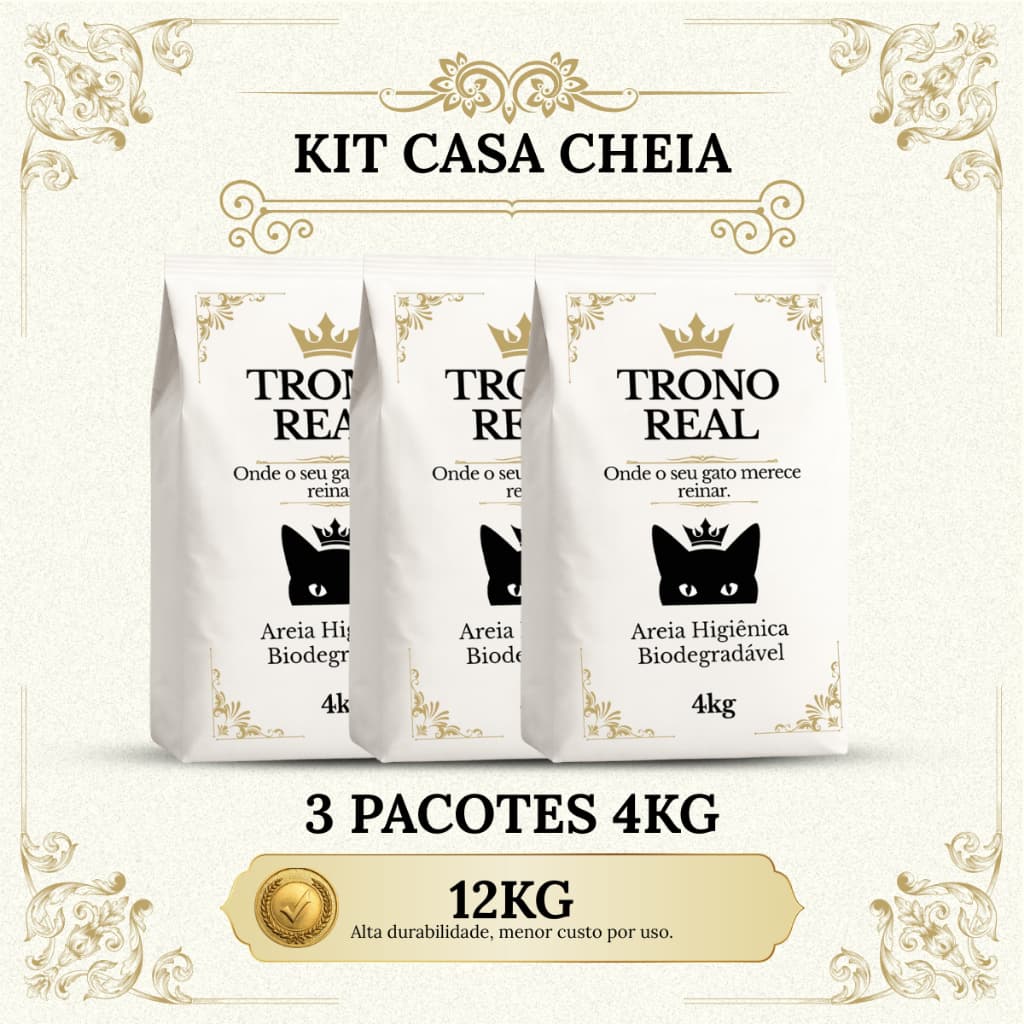 Kit 3 Areias Biodegravel Trono Real