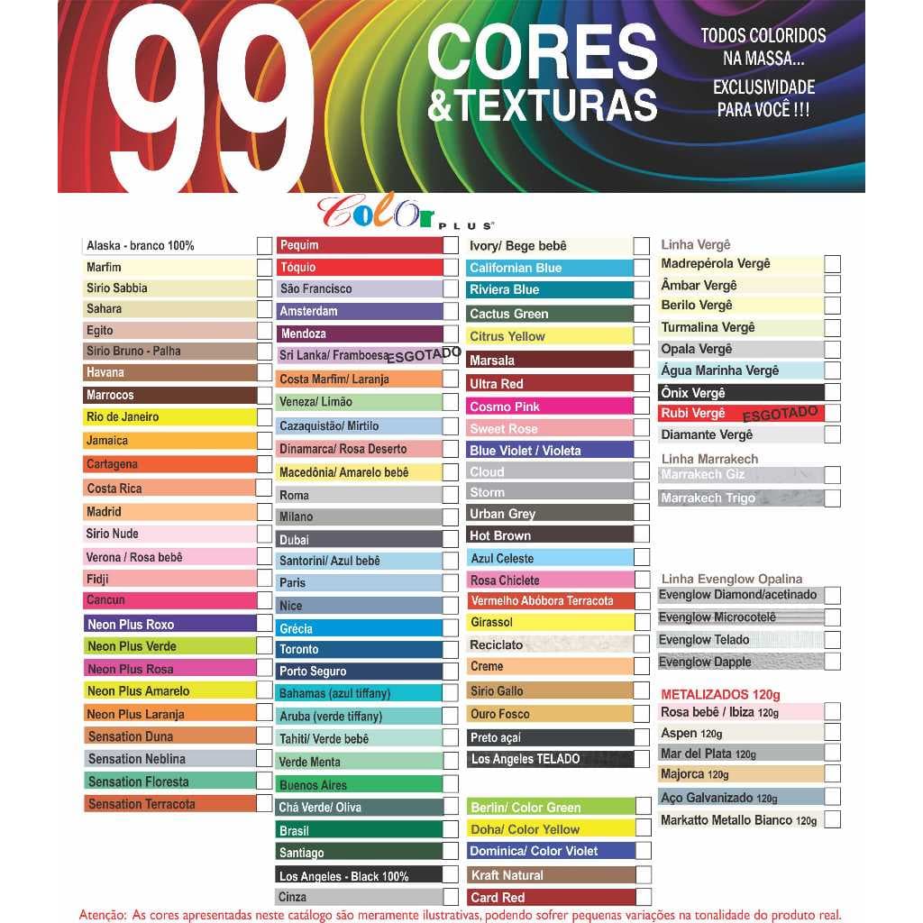 10 Color Plus A3 180g original colorido na massa
