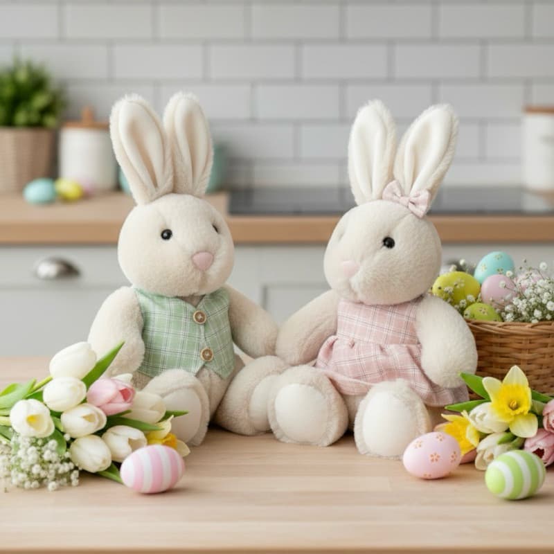Pelúcia Páscoa Coelho Ovinho Cenoura Decoração Enfeite Premium