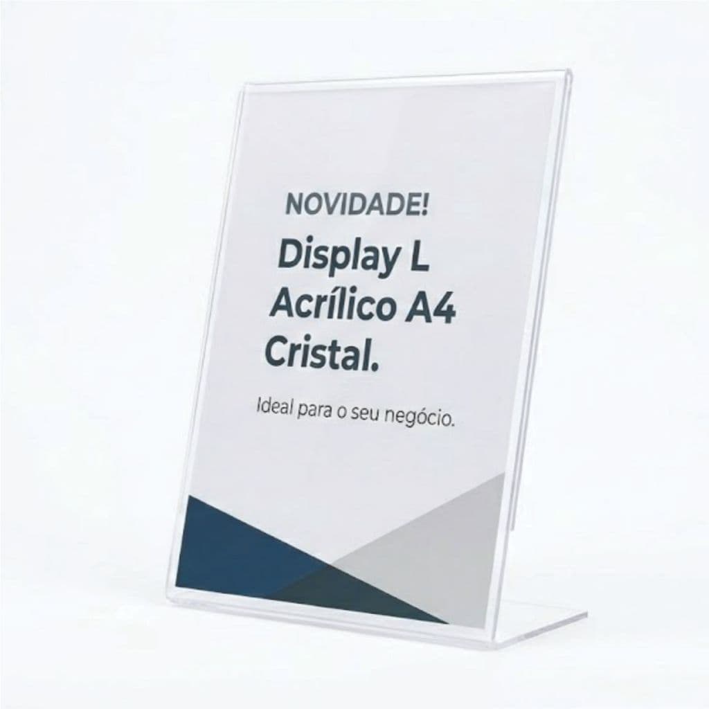 Kit 5 Unidades Display Expositor Acrílico A4 De Balcão Mesa Cor Transparente