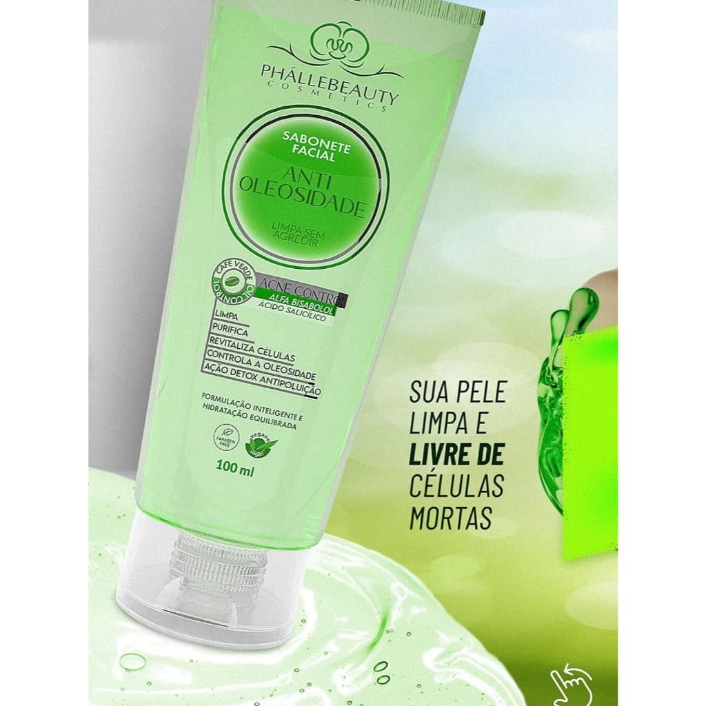 Sabonete Facial - antiacne PHÁLLEBEAUTY anti oleosidade