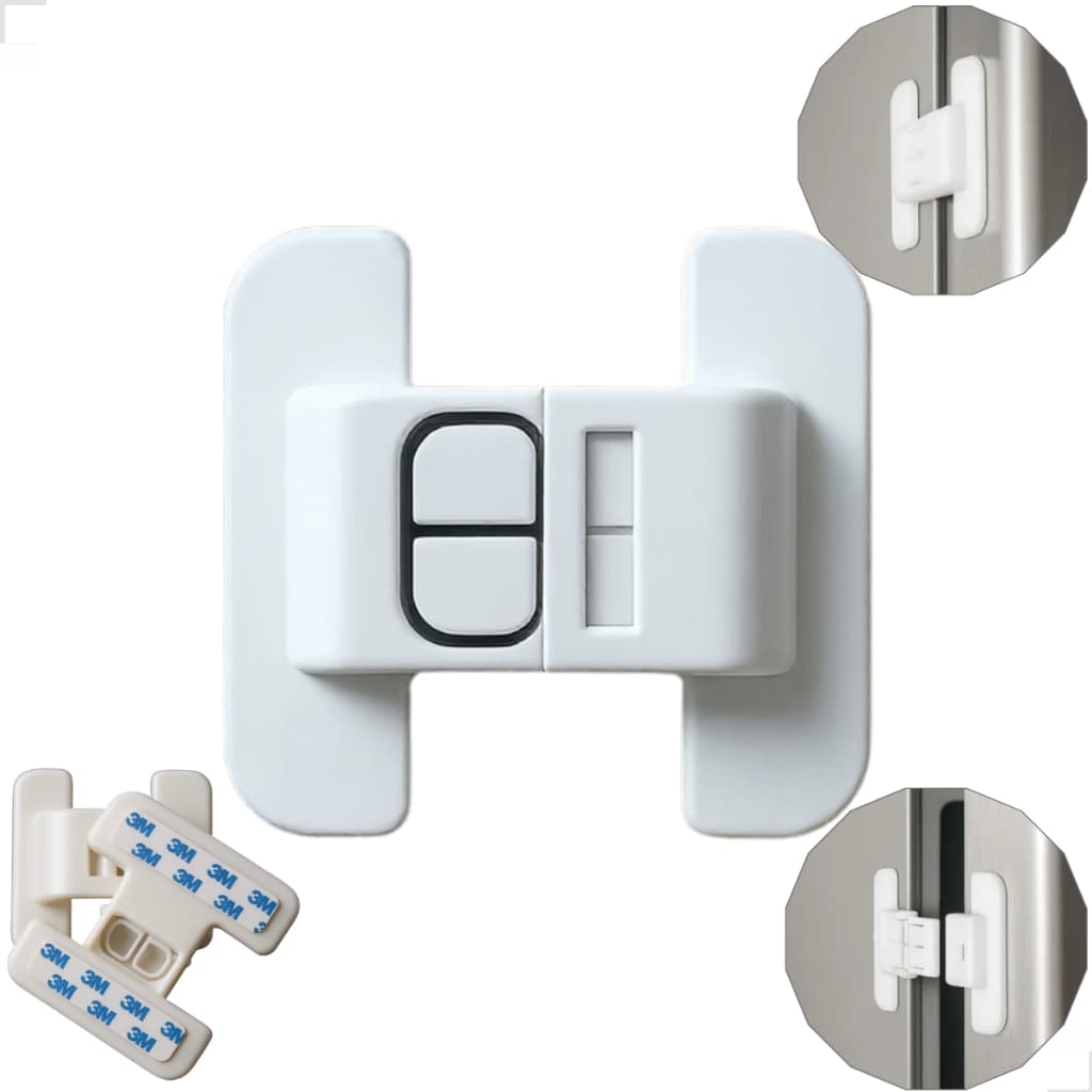 Travas Para Geladeira e Gavetas Protetor Segurança Infantíl Fechadura de Porta Armário