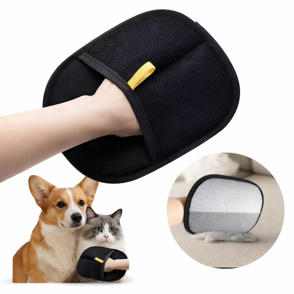 Luva Mágica Tira Pelos de Cachorro e Gato Eletroestática Lavável