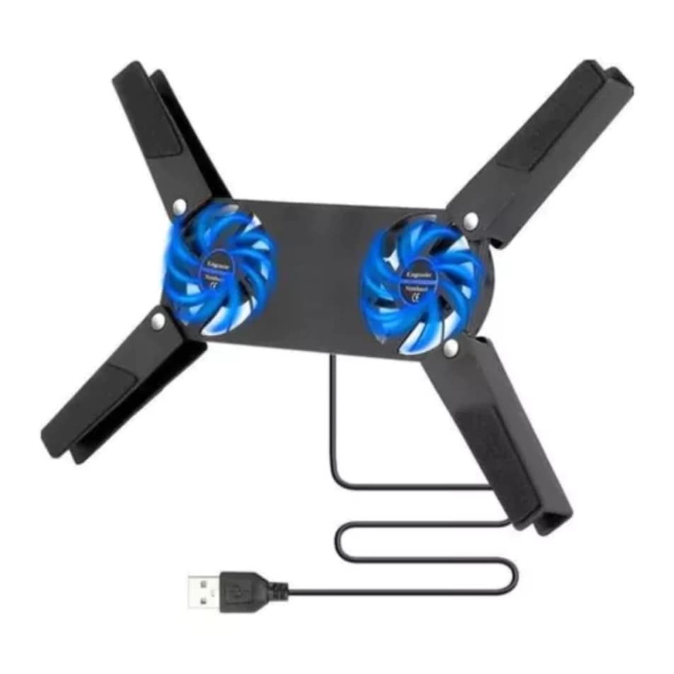 Cooler USB para Notebook - Base Resfriador Portátil com Ventilação Potente e Design Compacto