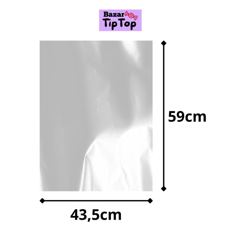 Papel chumbo prata Cromus 59x43,5cm - pacote 50 unidades