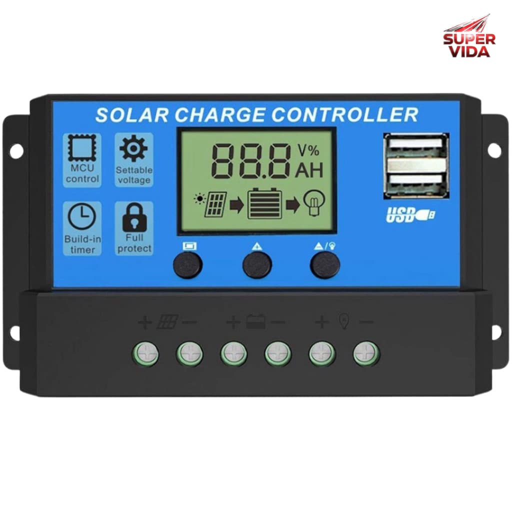 Controlador de Carga Solar Aitek SIGMA-CC3030 30A – 12V/24V Auto, USB 5V/2A