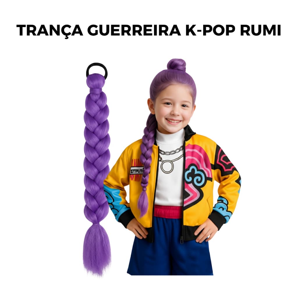 Design Kpop Cosplay Trança de Cabelo Fantasia Rumi
