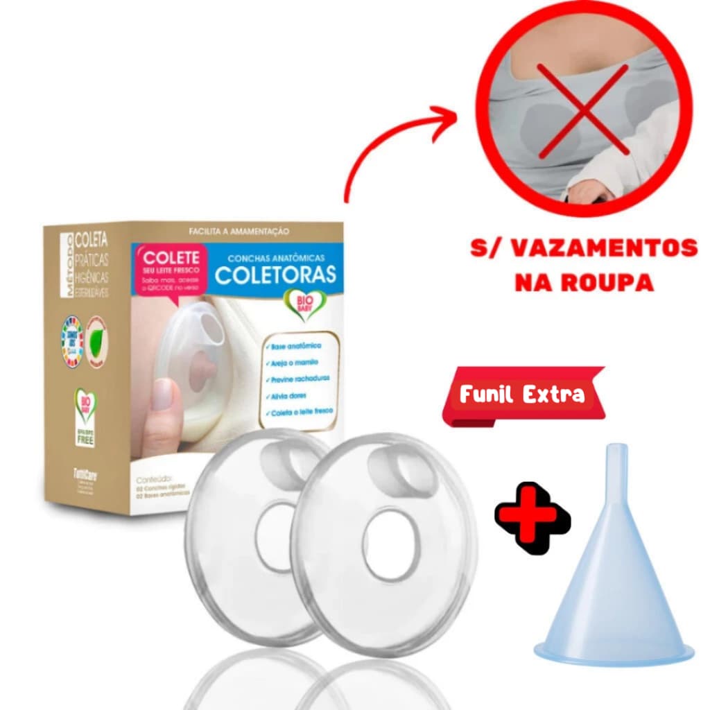 Concha Coletor de Leite Materno Absorvente Pós Parto Protetor de Seio Rosquinha Amamentação