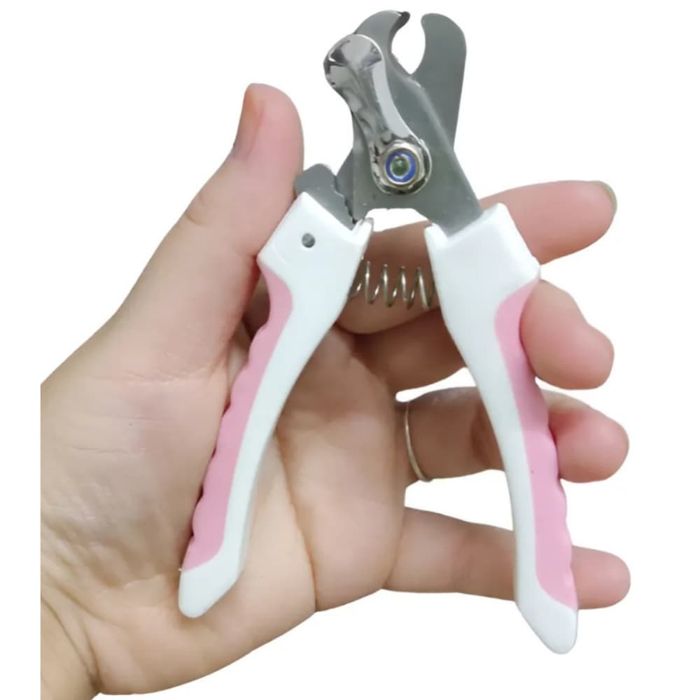 Alicate Cortador De Unha Para Cães E Gatos ComTrava De Segurança E Mola Profissional Porte até Médio