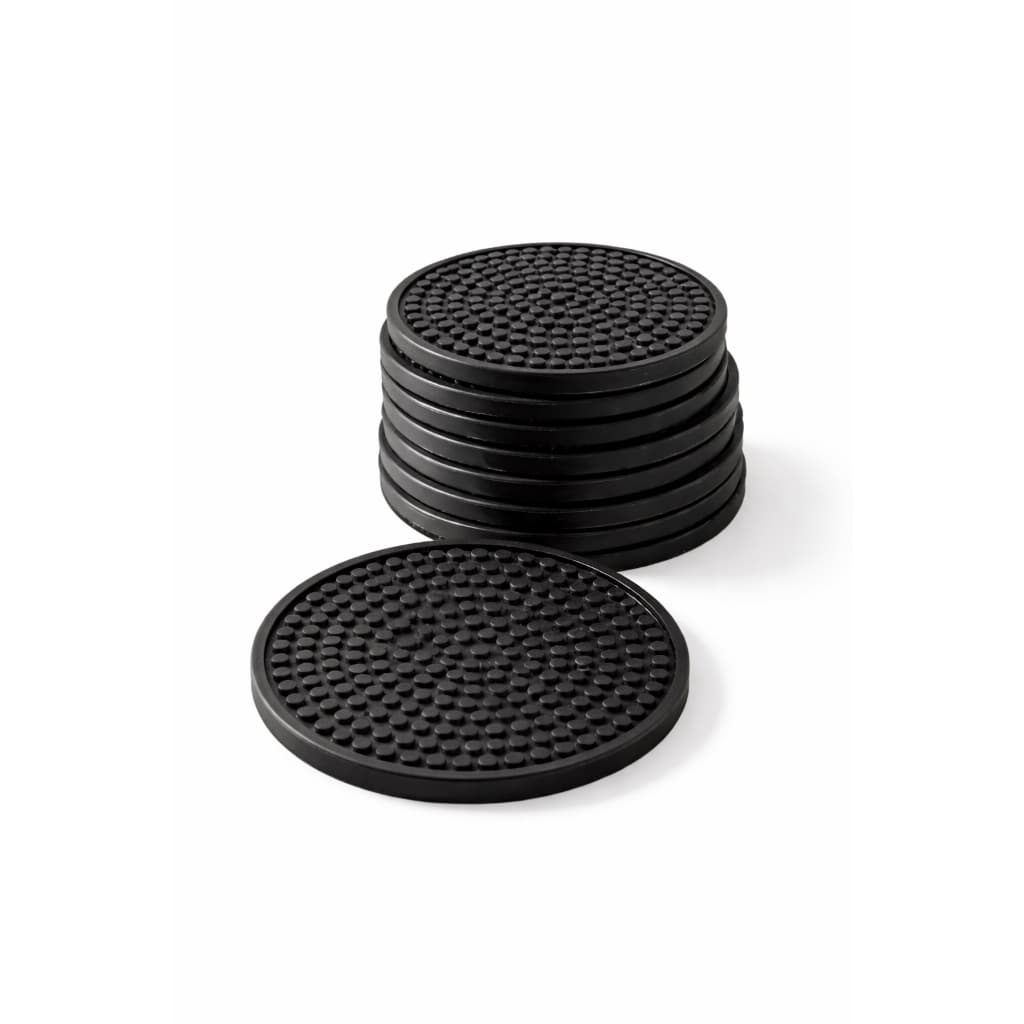 KIT C/ 10 PORTA COPO BORRACHA RETEM LIQUIDO BOLACAO 9CM BARMAT DESCANSO DE COPO