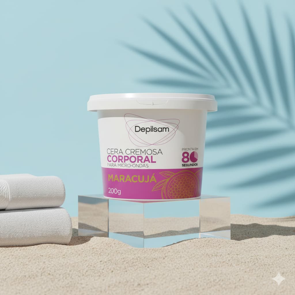 Cera Cremosa Corporal Depilsam de Micro-Ondas Maracujá 200G