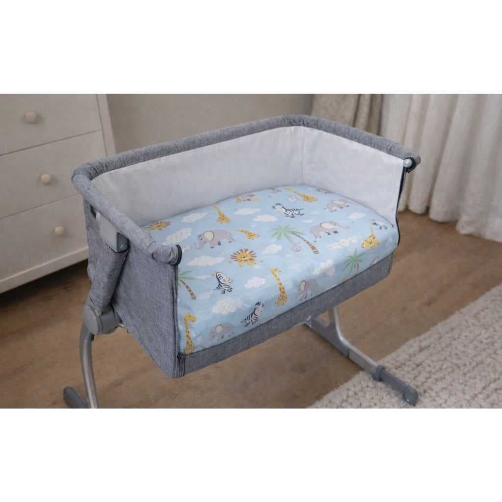 Lençol para berço moisés ajustavél portatil side by side 82cm x 52cm x 4cm