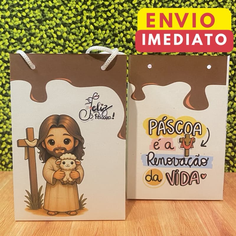 Sacolinha Personalizada Páscoa Cristã | Mimo | Sacolinha | Páscoa