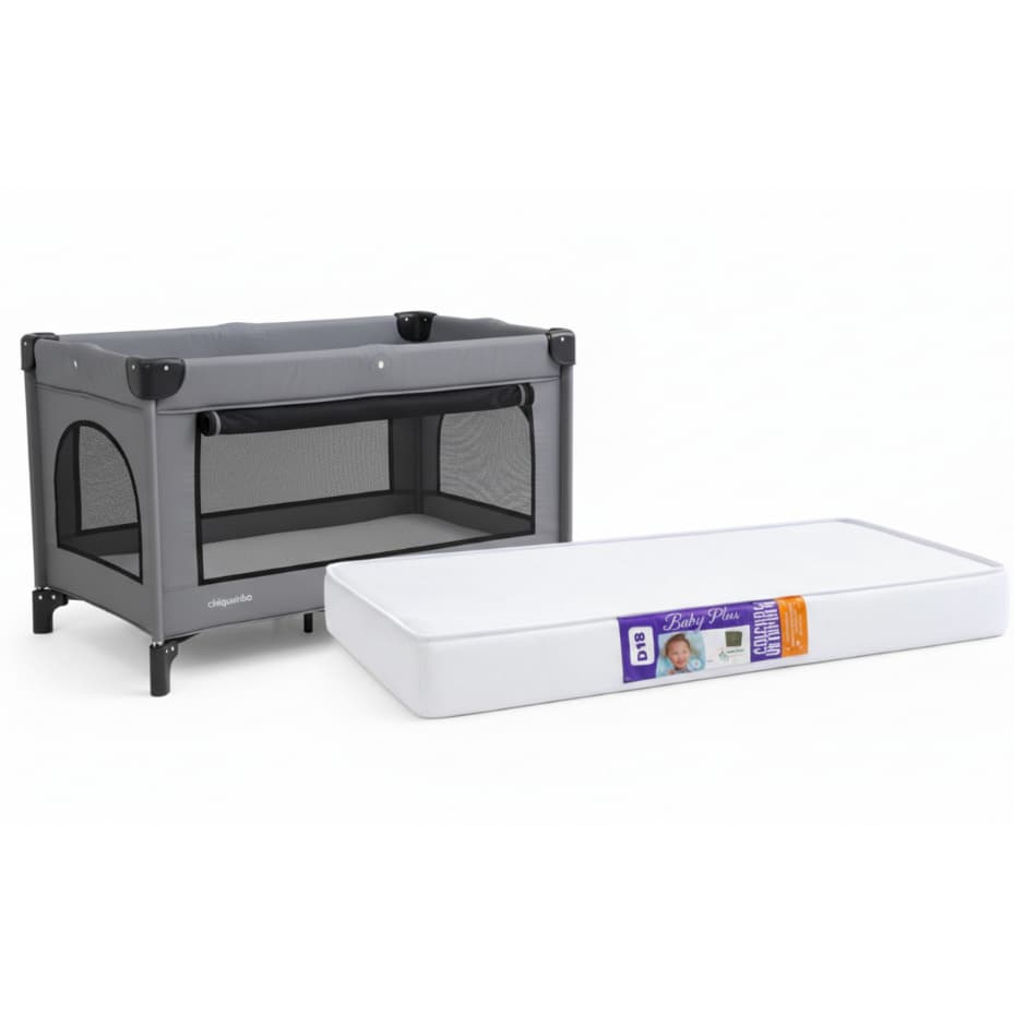Colchão de Berço Chiqueirinho Impermeável Moisés Desmontável 100X70X10Cm Espuma D18 Baby