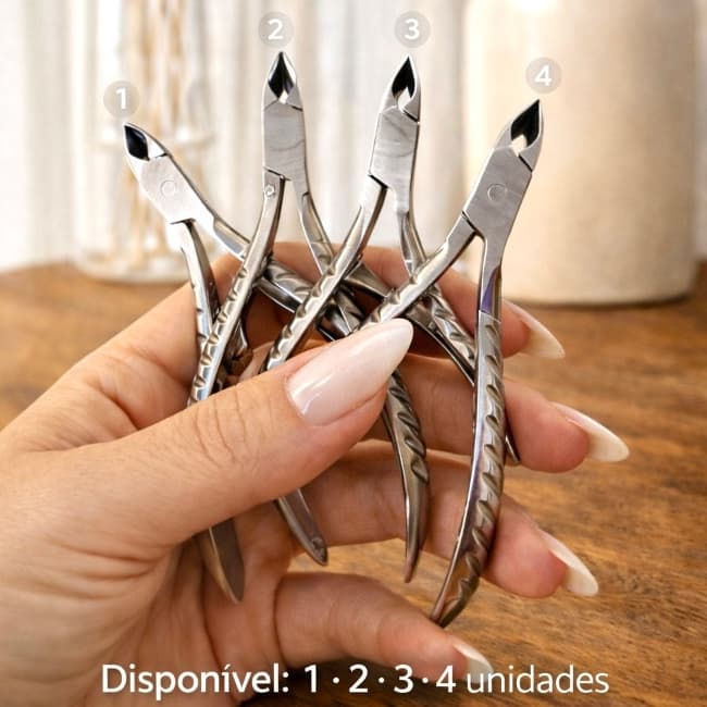 Kit 5/4/3/2 Alicates Unha AFIADO Profissional Premium Cutícula Manicure Ferramenta Pedicure Esmaltac