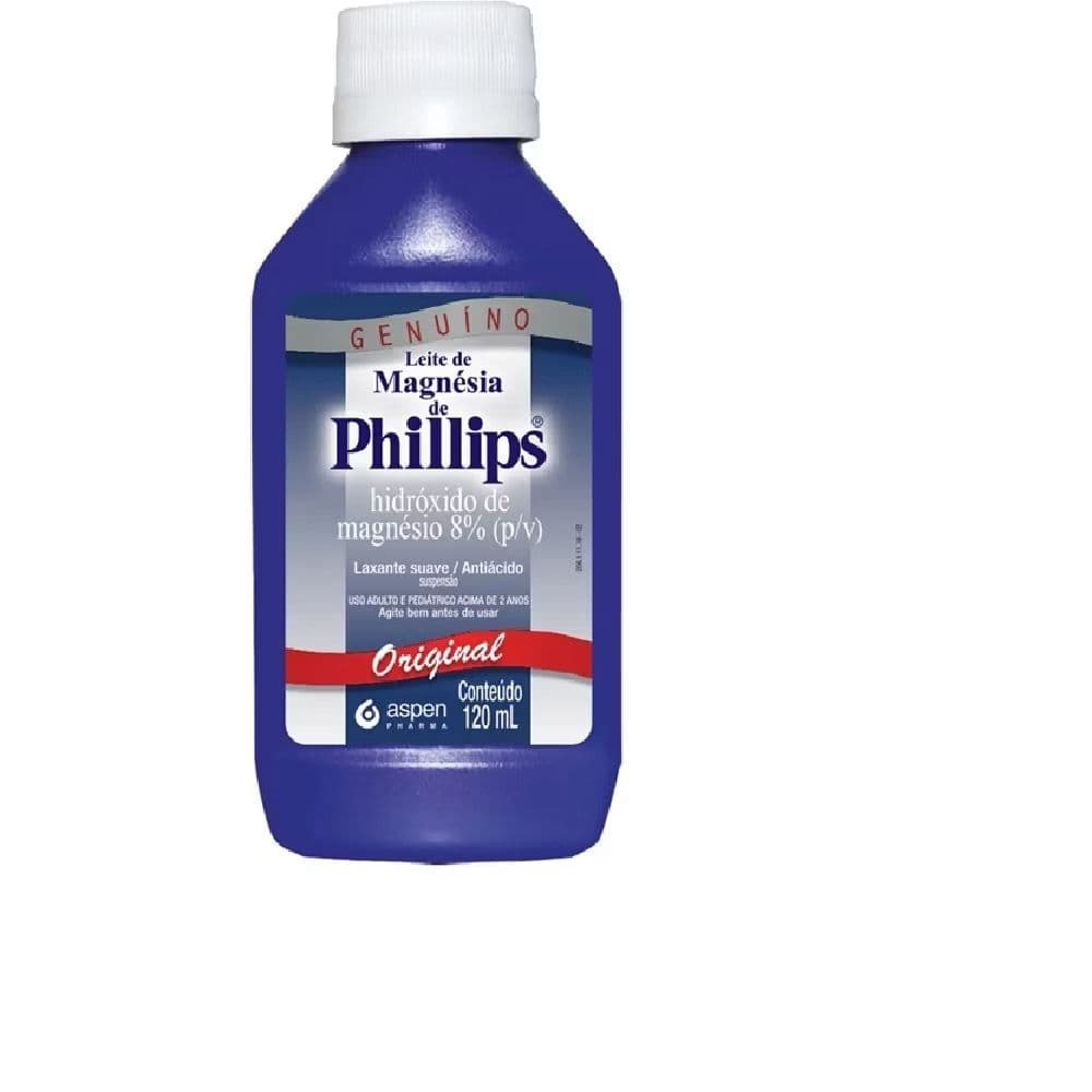 Leite de Magnésia de Phillips Original 120ml - Alívio Rápido de Azia e Prisão de Ventre