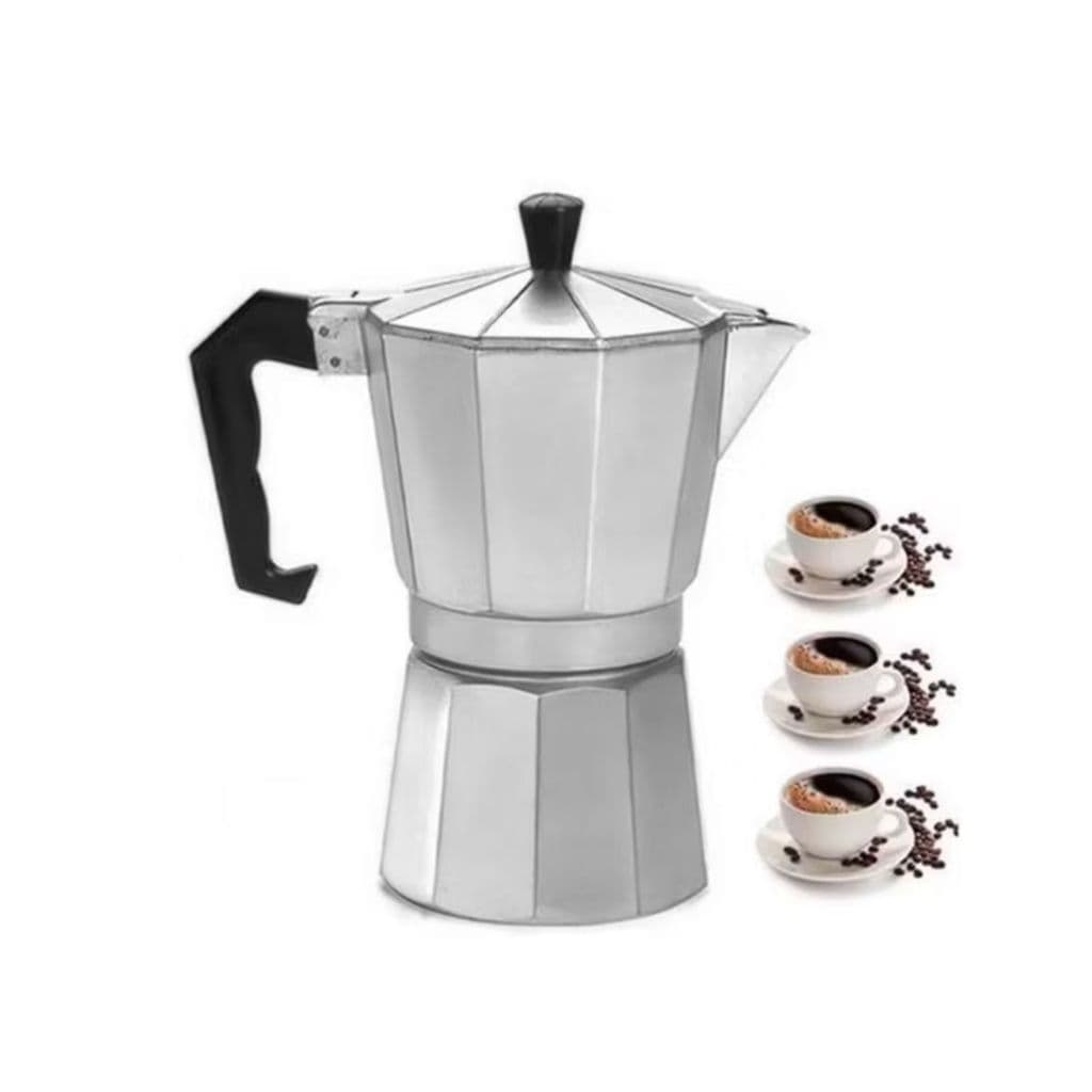 Cafeteira Italiana 3 Xicaras Expresso Moka Luxo em aluminio.