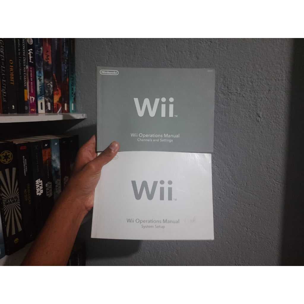 Manuais Originais Nintendo Wii Console + Segurança – Excelente Estado