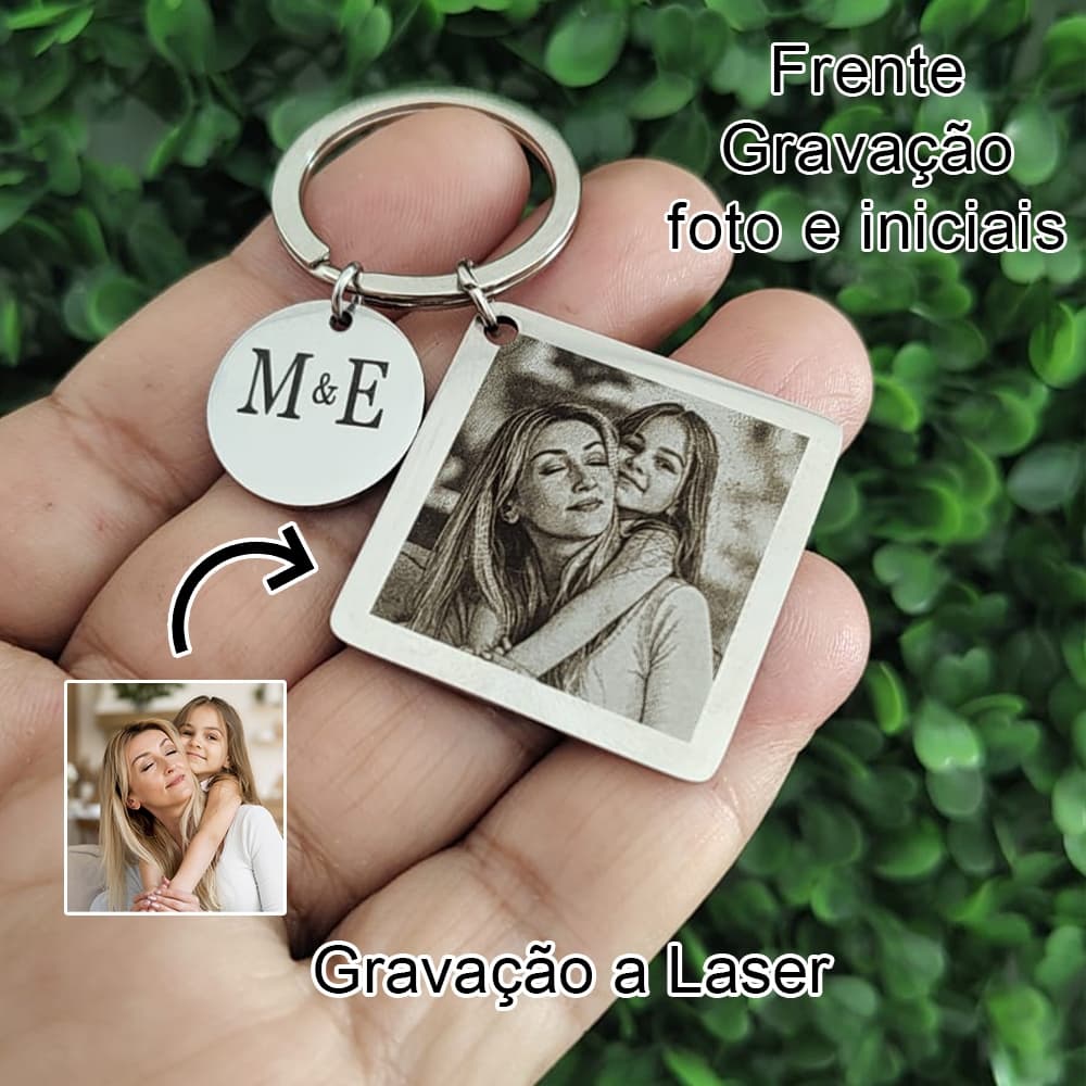 Chaveiro ideal para presentes - foto gravada a laser - calendário - dia dos namorados - aniversários
