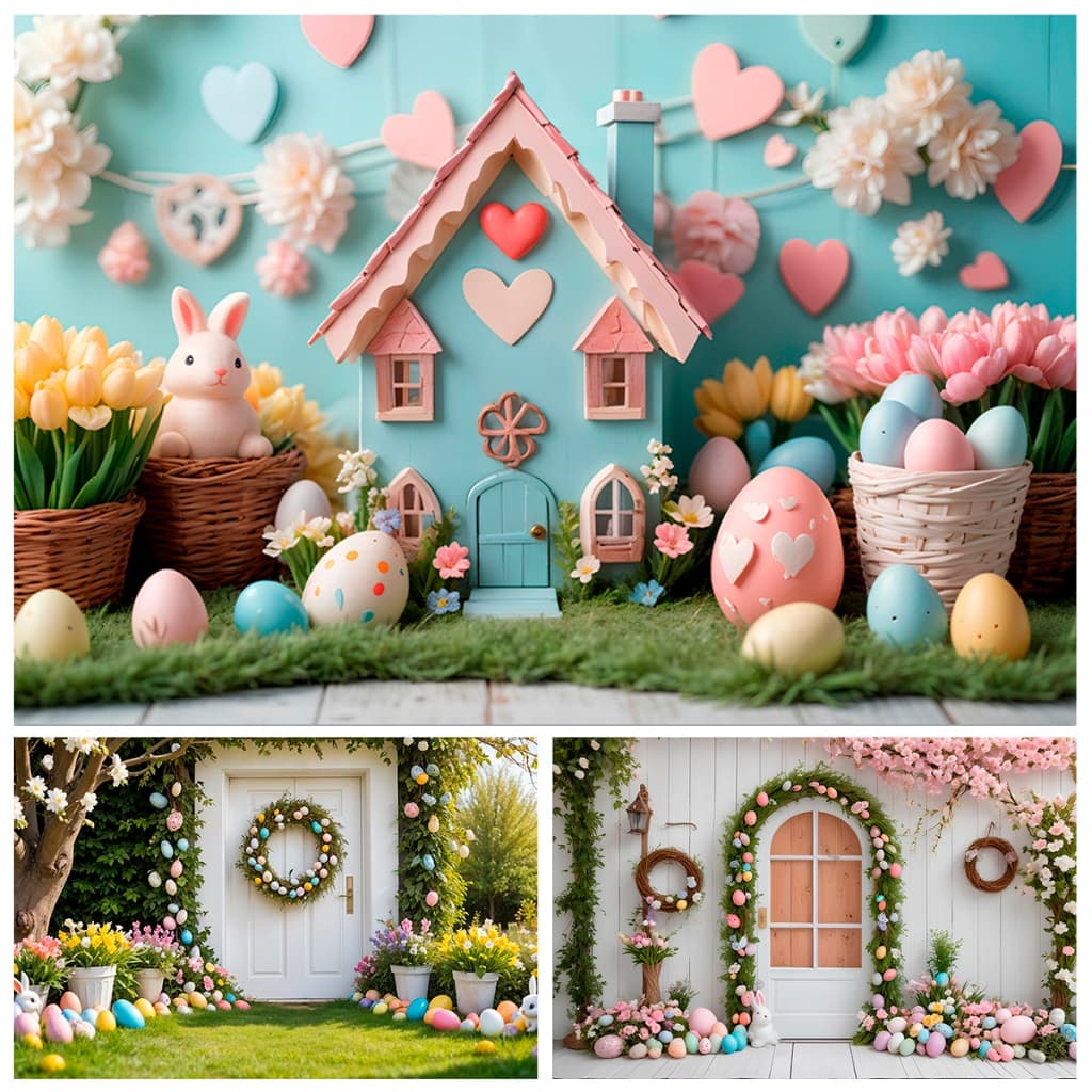 Fundo Fotográfico Cenários de Páscoa Floral Newborn 1,5 x 2,2 Mt