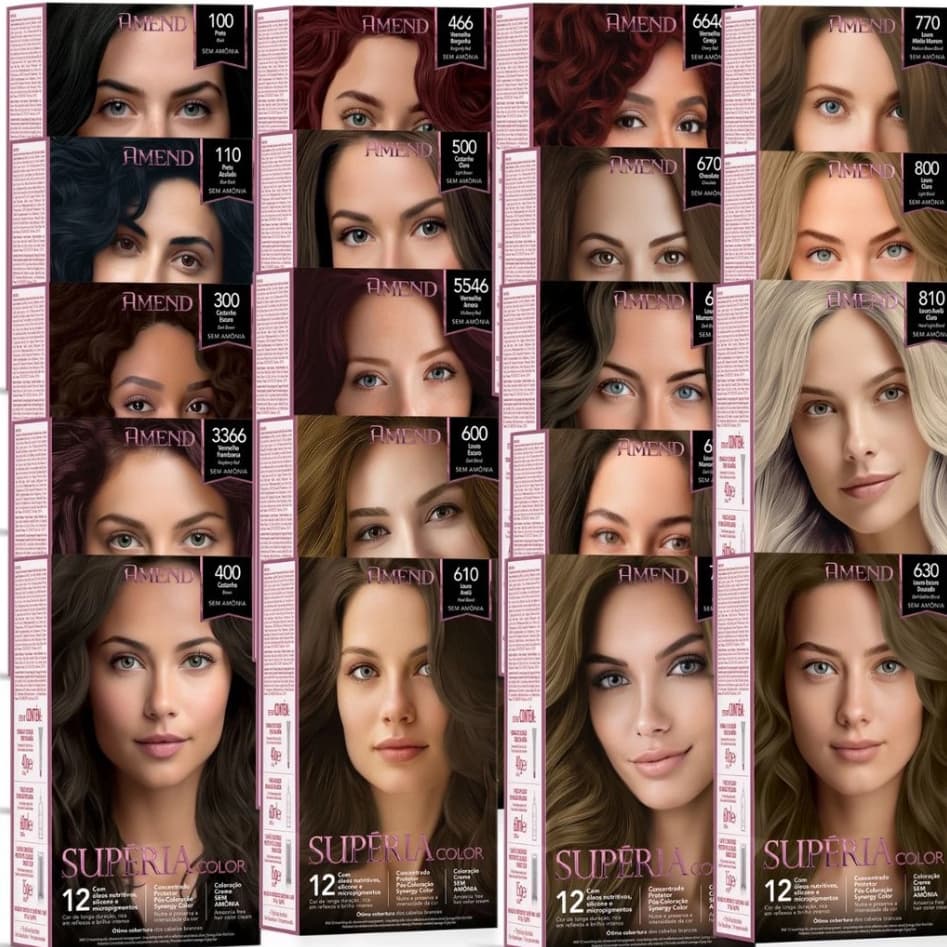 Tonalizante Supéria Color Amend Sem Amonia Diversas Cores