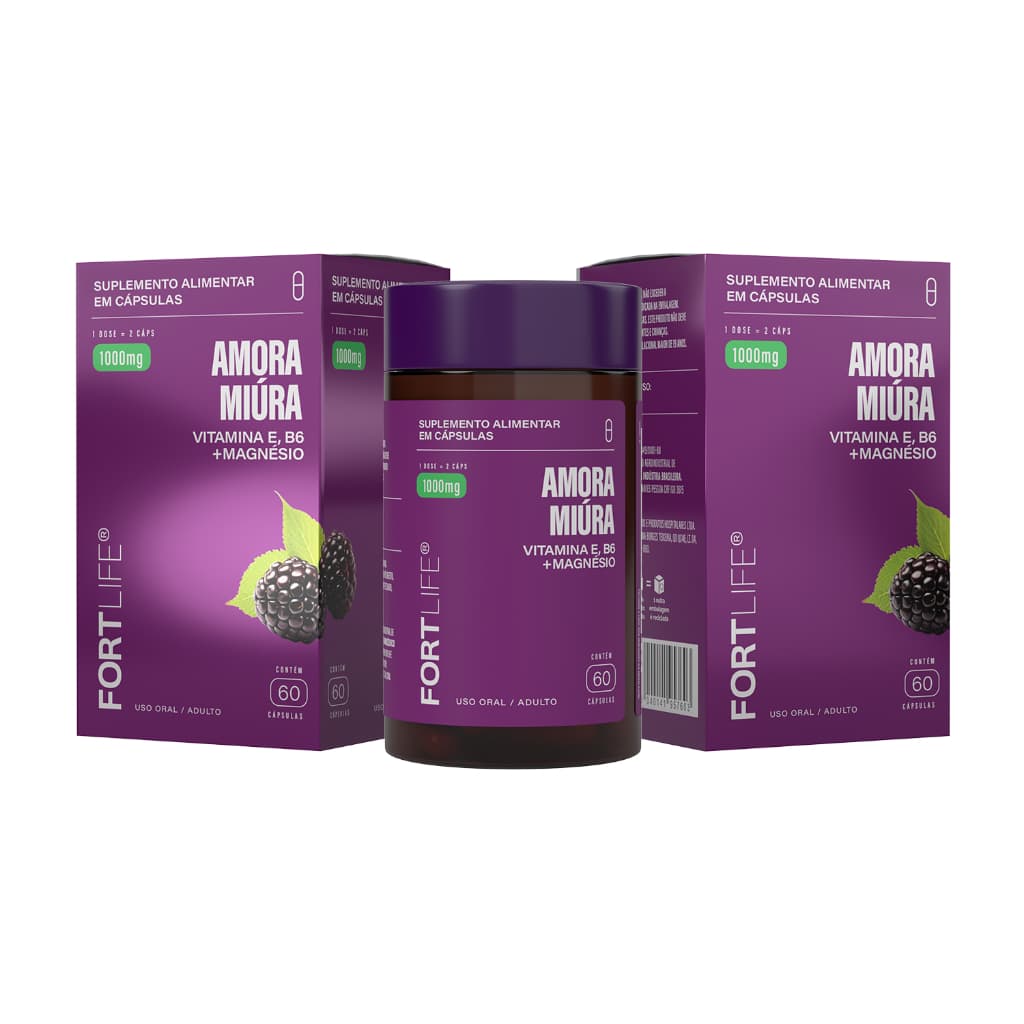 Kit 2 Amora Miúra 1000mg FortLife 60 Cápsulas