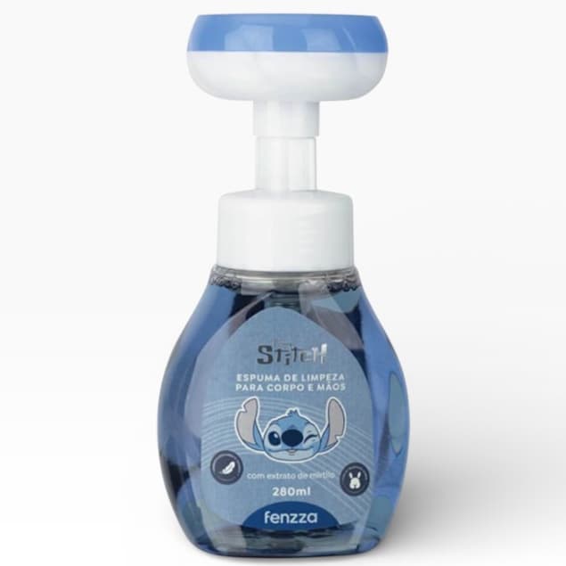 Espuma de Limpeza Corpo e Mãos Stitch - Fenzza