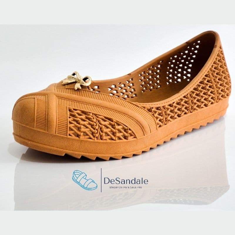 Sapatilha feminina Confortável, leve, texturizada e com Lacinho