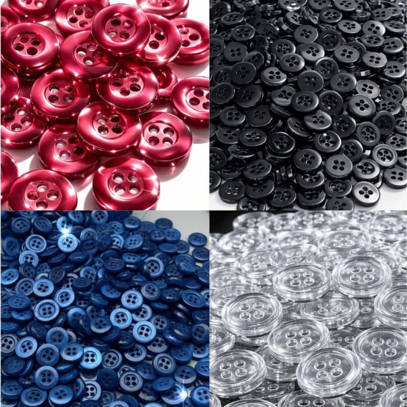 576 Botões, Alta Qualidade Para Camisas ,Blazers ROSA, PRETO, AZUL E TRANSPARENTE- DIRETO DA FABRICA