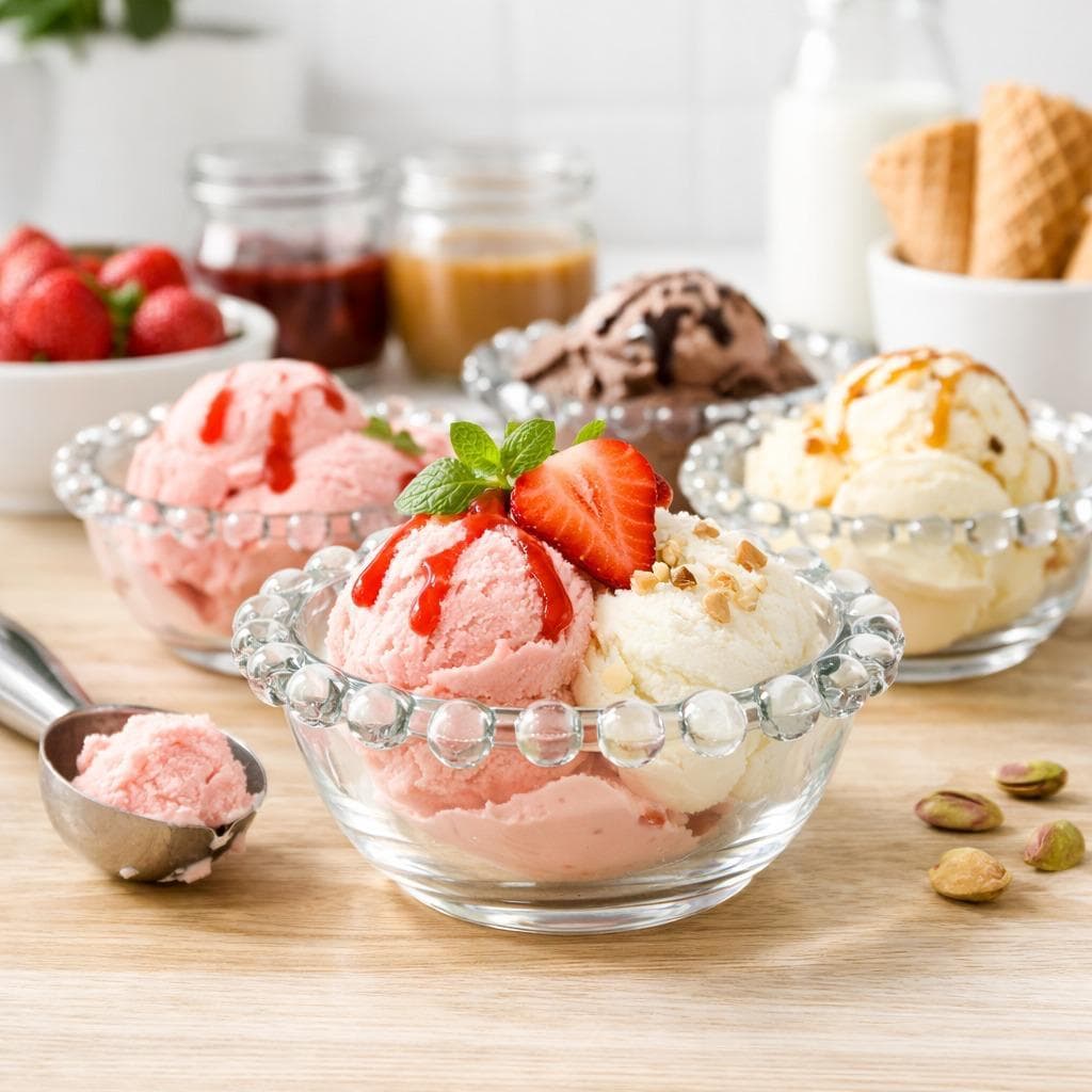 Jogo 6 Tigelas Bowl de Sobremesa Pérola Pearl Para Frutas Luxo Transparente 180ml