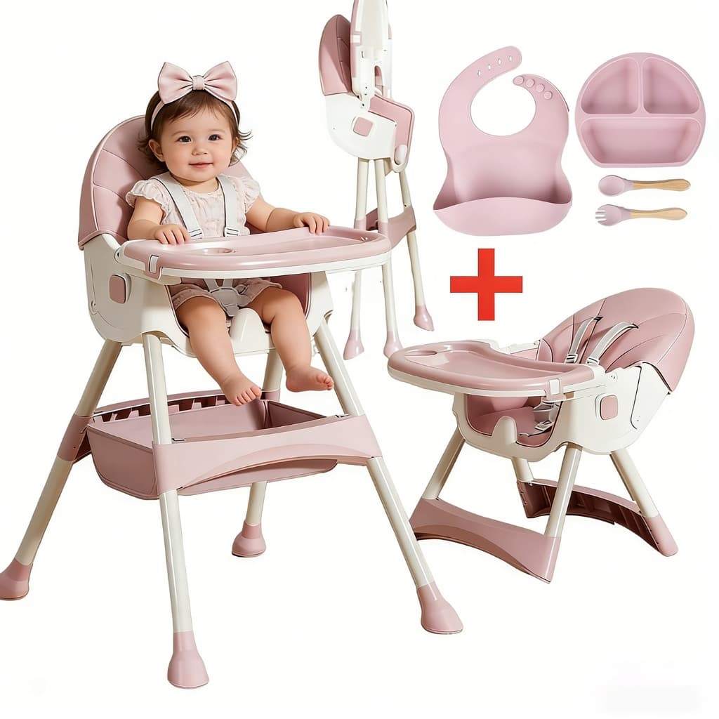 Cadeira De Alimentação Portátil 3 em 1 Bebê  Com Mesa Jantar Cadeira Multifuncional Dobrável Assento