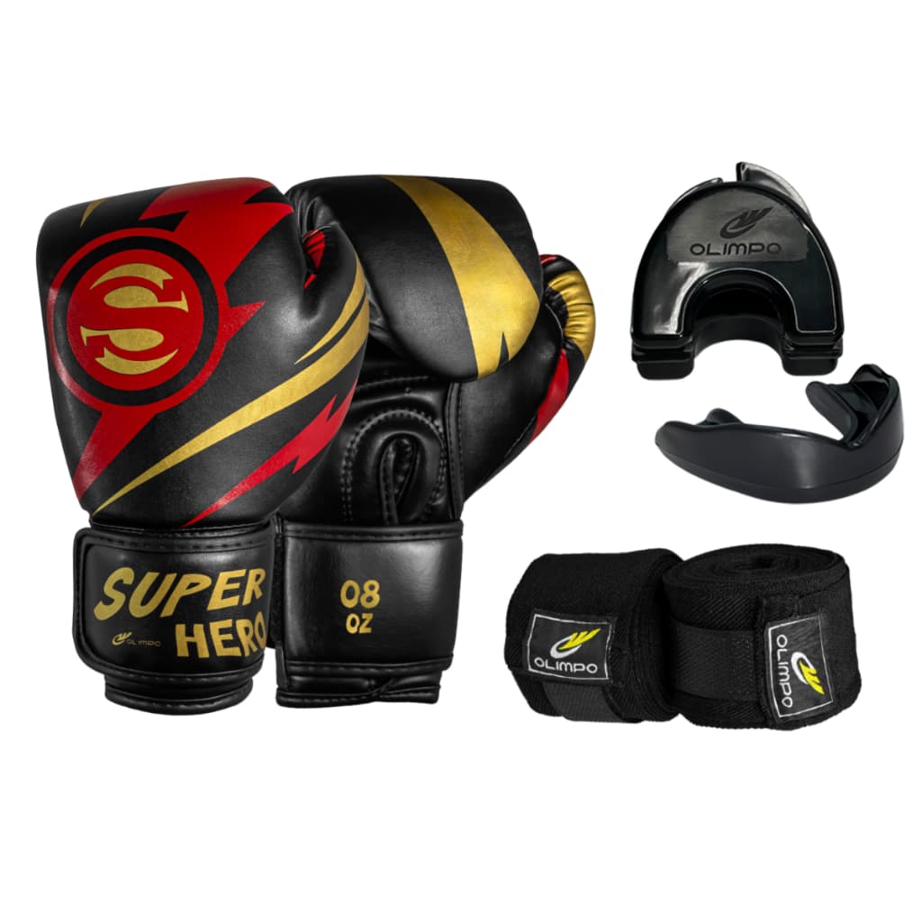 Luva Bandagem Bucal Infantil Boxe Muay Thai Kickboxing Super Hero Olimpo Esportes
