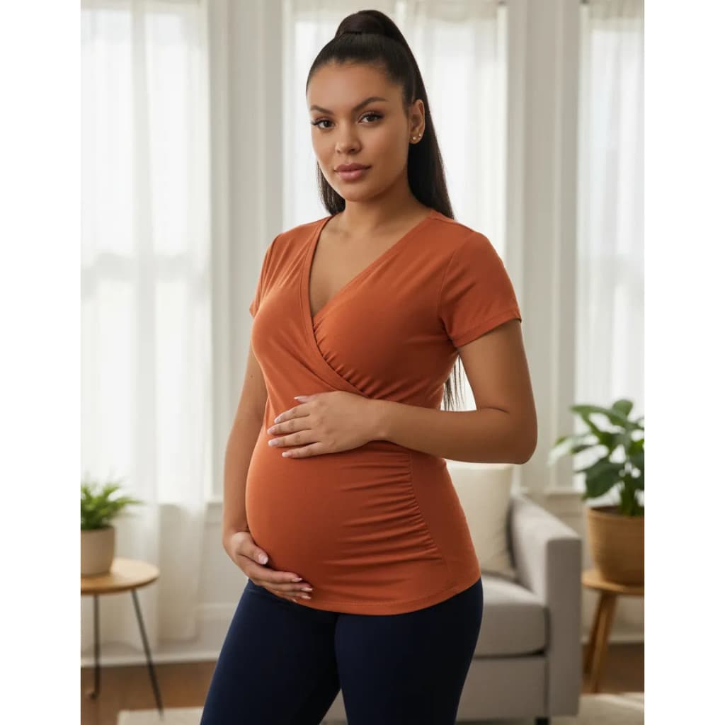 Blusa Amamentação Transpassada