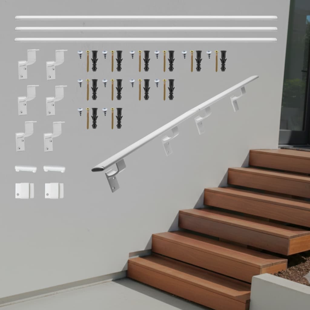 Tubo Corrimão de Alumínio Chato 4,00 Metros para Escada Alta Resistência Acabamento Premium Fáciel Instalação