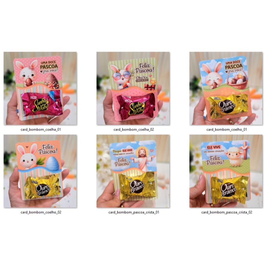 20,30 ou 50 cards pascóa para chocolate p/ mimo ,lembrancinha ( NÃO ACONPAMHA O CHOCOLATE )