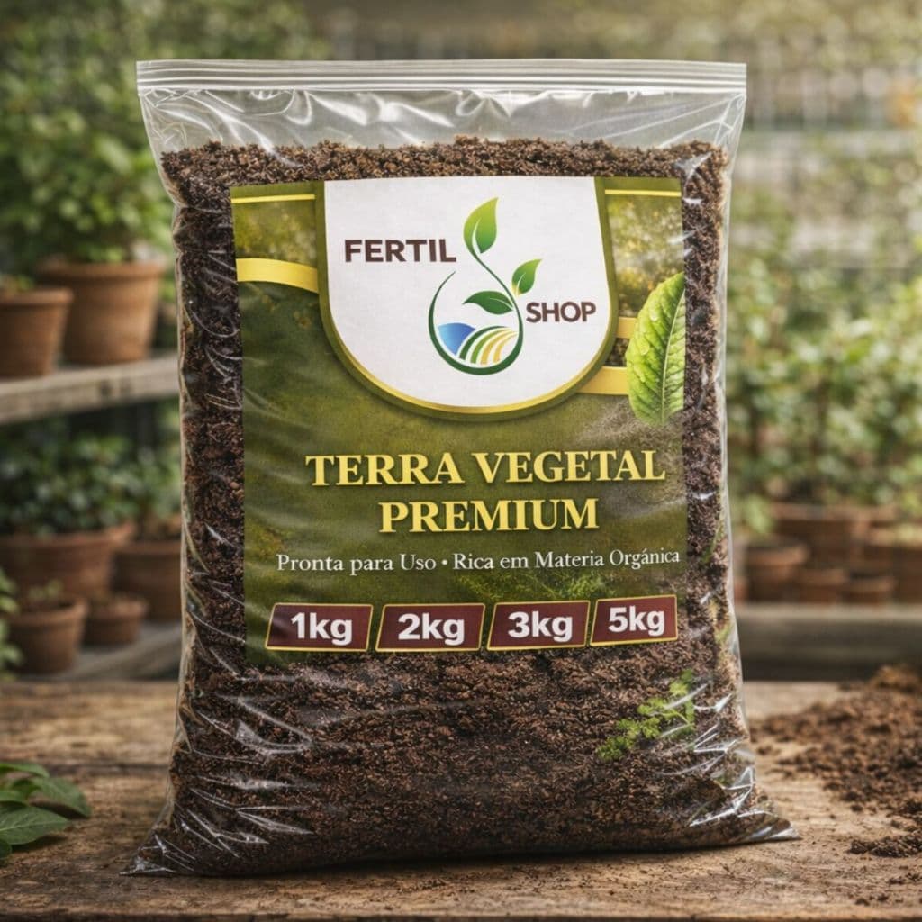 Terra Vegetal Orgânica Forte Para Plantas-Preparada para o Plantio Jardinagem Jardim- Terra Preta