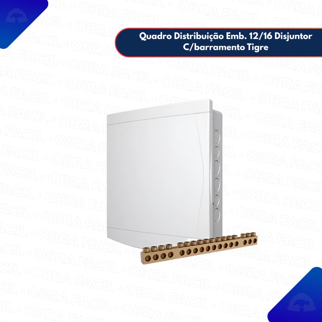 Quadro Distribuição Emb. 12/16 Disjuntor C/barramento Tigre