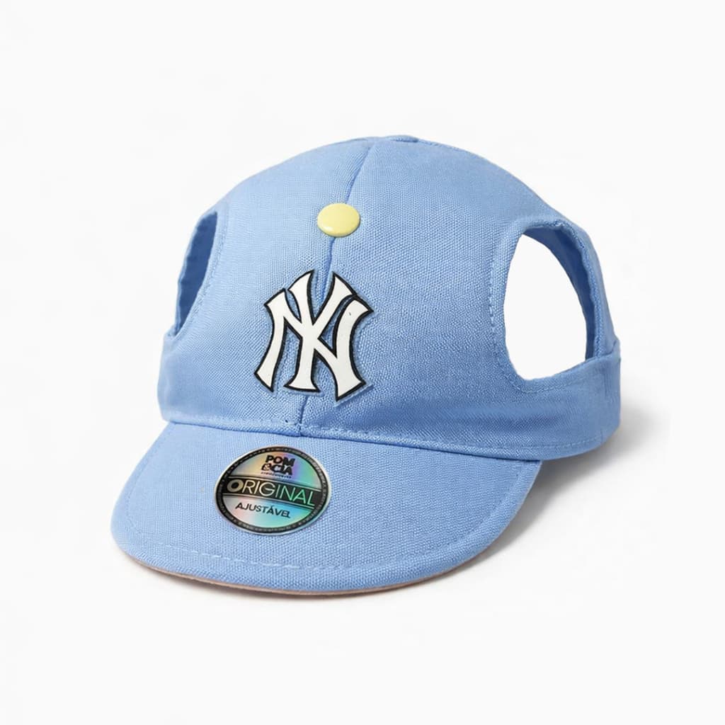 Boné pet inspirações - NY azul bebê
