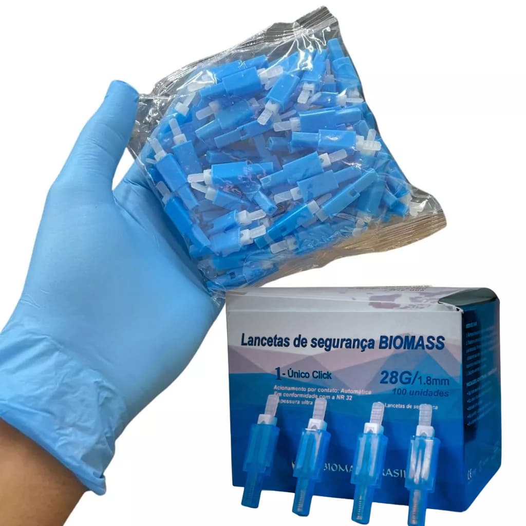 Lanceta de Segurança Automática BioMass Cx C/100 28g