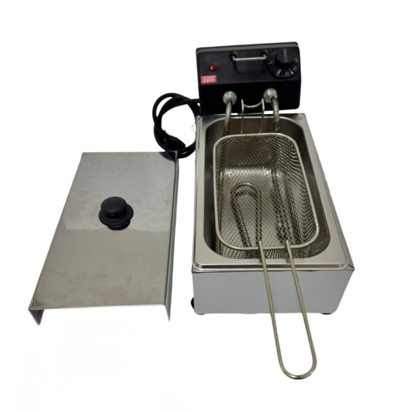 FRITADEIRA ELÉTRICA 3.5 LITROS COM TAMPA ANTI-RESPINGO, IDEAL BATATAS E FRITURAS EM GERAL.