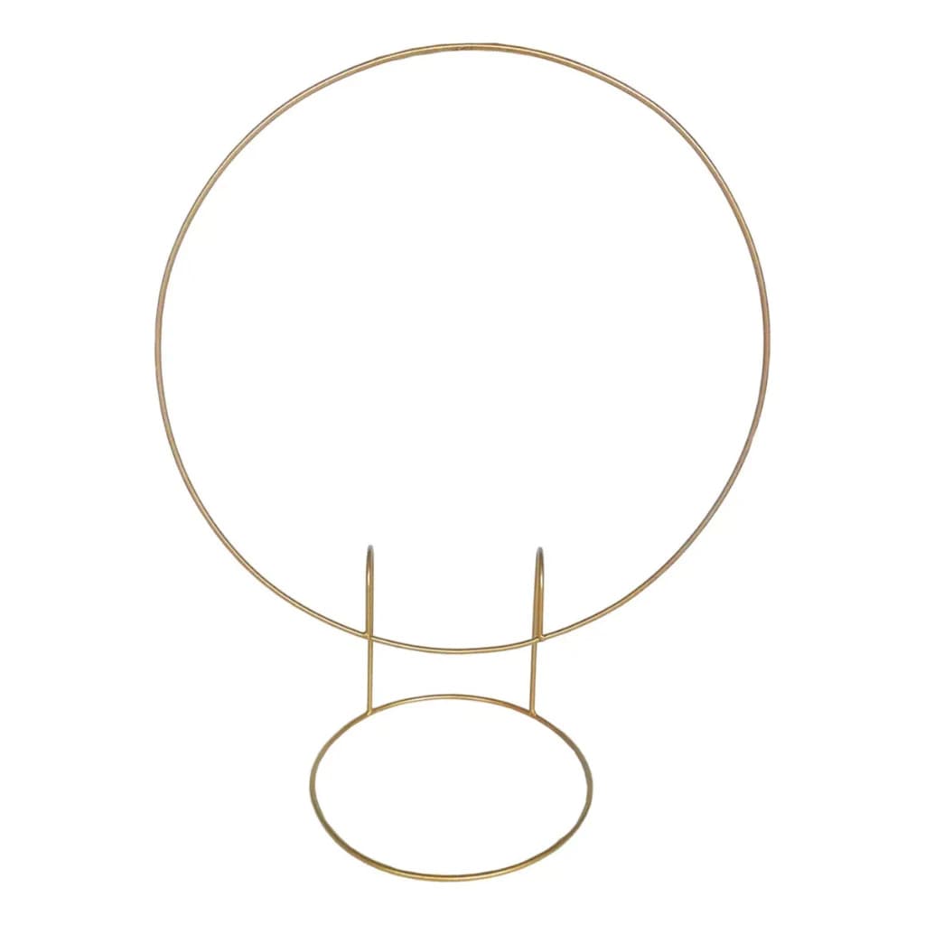 Arco De Mesa Redondo Dourado Festa Bexiga Mini 50cm