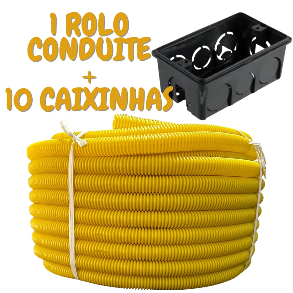 Kit 1 - 1 Rolo de Conduite + 10 Caixinhas 4x2 Preta