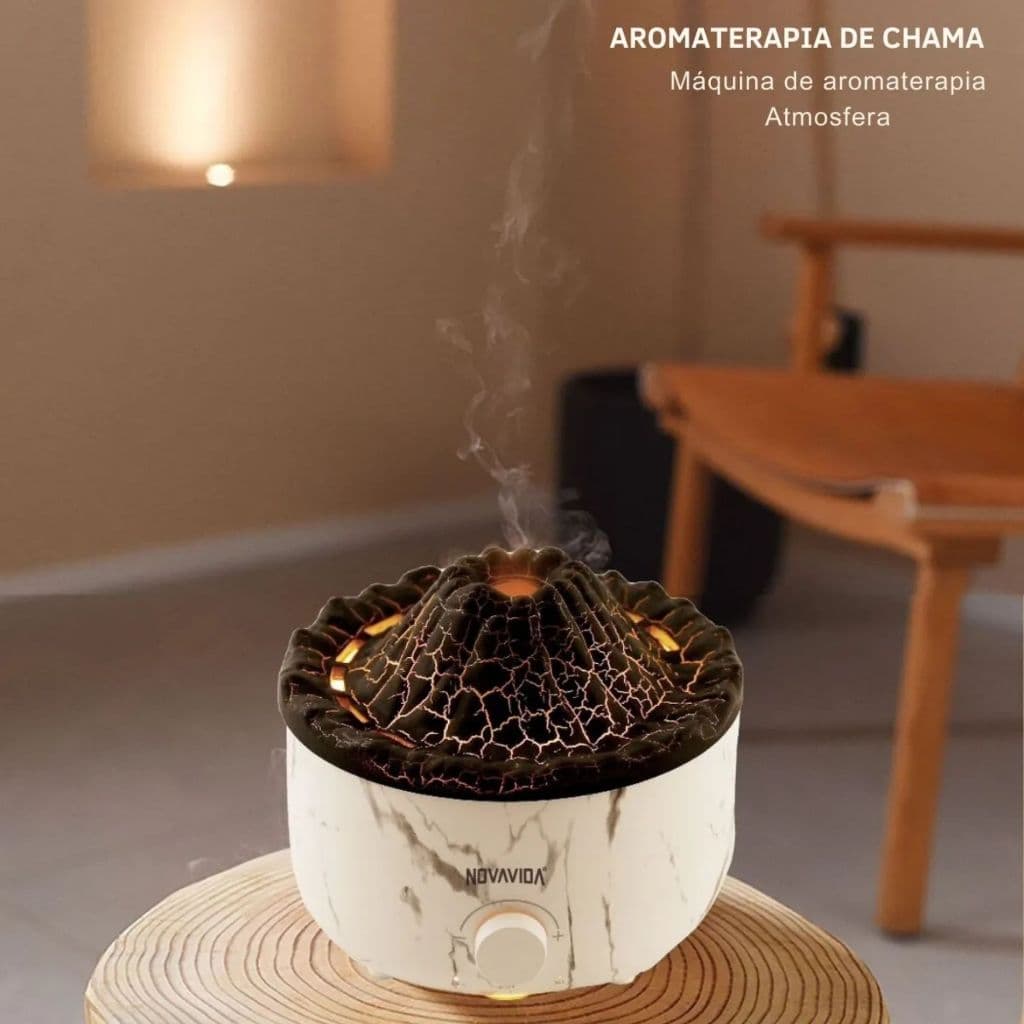 Difusor de Aroma E Umidificador De Ar  Led Aromatizador Essencial Óleo Ultrassônico Ambiente