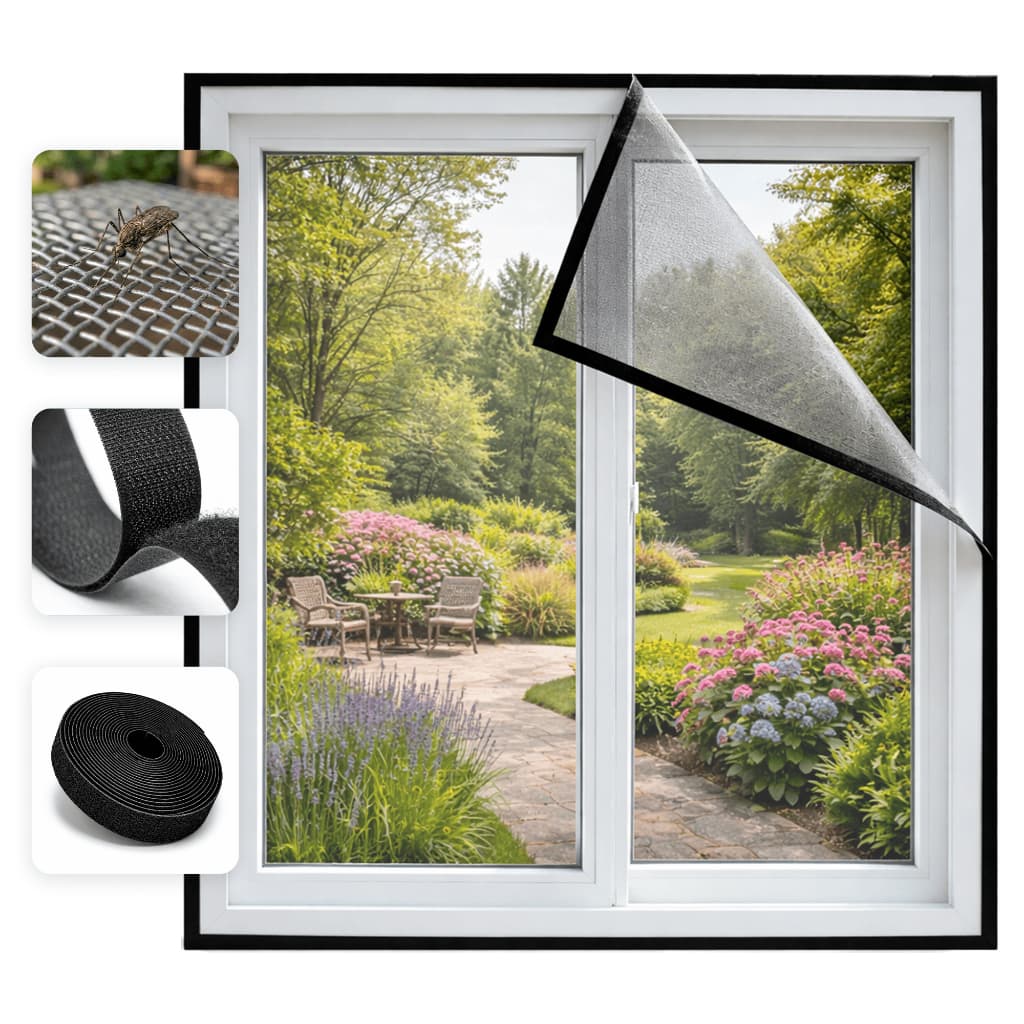Tela Mosquiteira Fibra De Vidro Com Velcro Para Janela Contra Mosquitos e Pernilongos