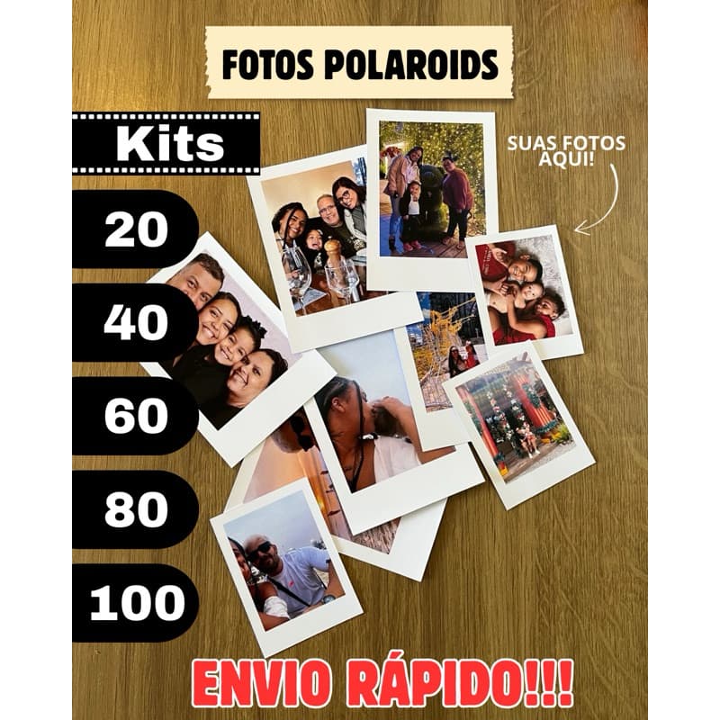 MINI FOTOS RETRÔ  7x10cm l Impressão de Fotos Personalizadas | Kits 10/20/40/60/70/80/100 unidades ENVIO RÁPIDO
