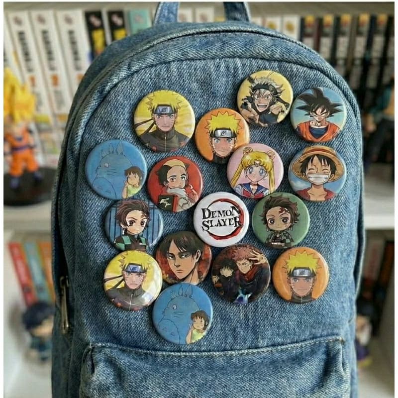 Kit Mini Bottons Anime 2,5cm Personalizado - Pin para Mochila (5, 10 ou 20 Unidades)
