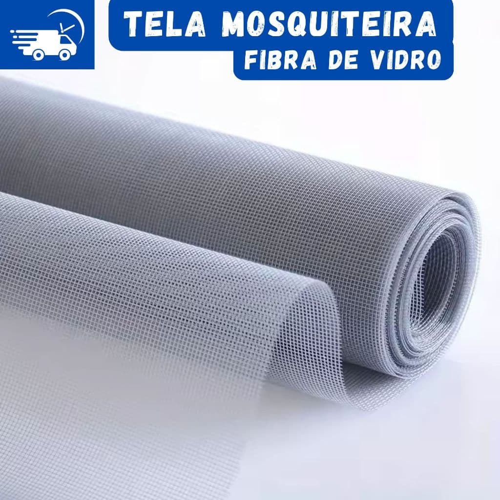 Tela Mosquiteira em Fibra de Vidro por Metro Varias Medidas Resistente Insetos Pernilongo Baratas