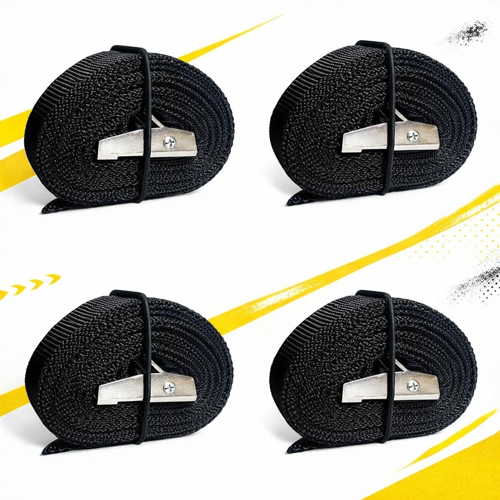 4 Cinta com presilha Catraca mordente 400kg Amarraçao Carga Jet Ski Moto 2,5 M